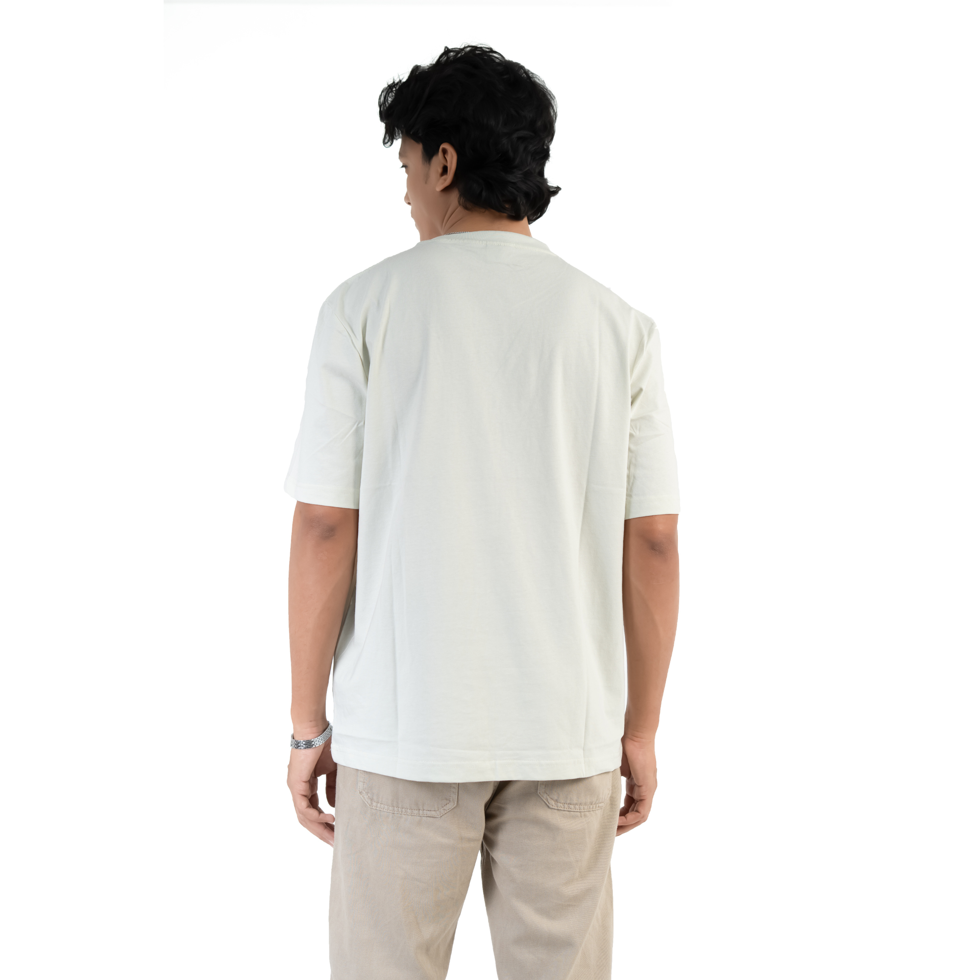 Vit Oversized T-shirt i Bomull