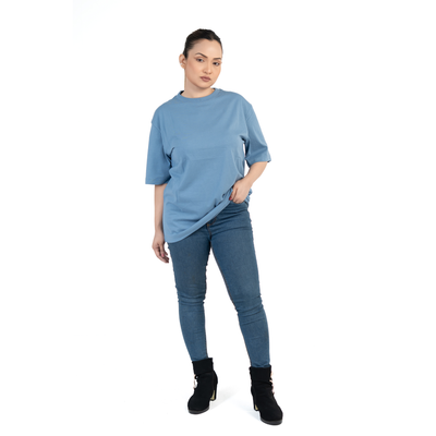 Sky Blue Oversized Cotton T-shirt