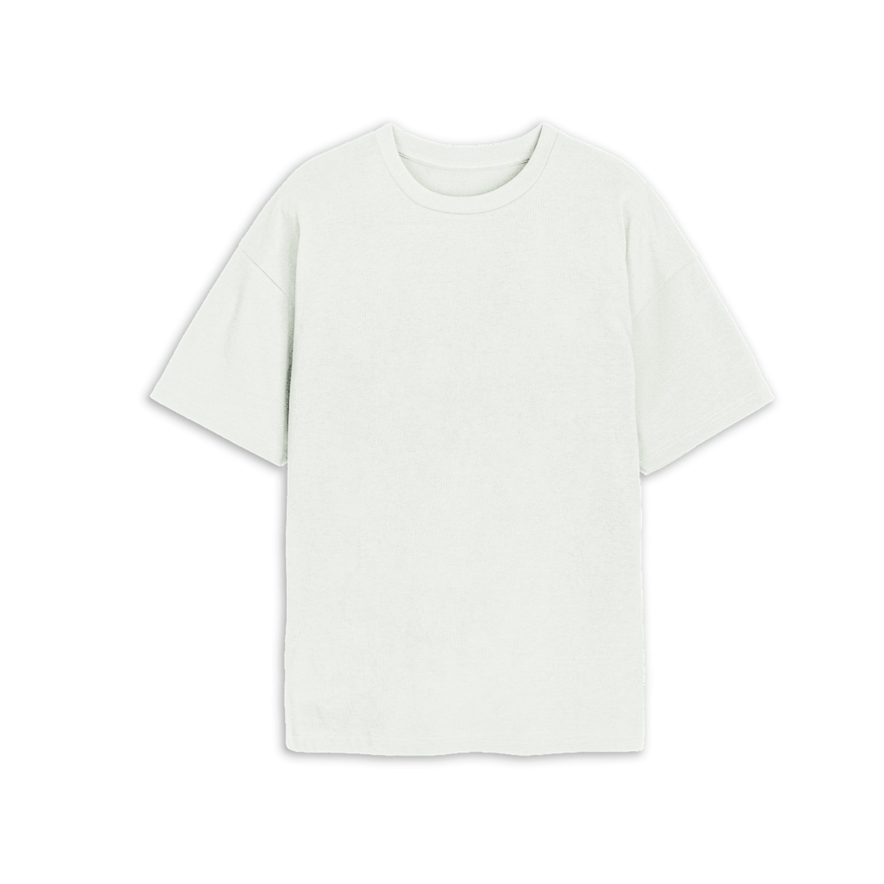 Vit Oversized T-shirt i Bomull