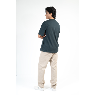 Petrolgrön Oversized T-shirt i Bomul
