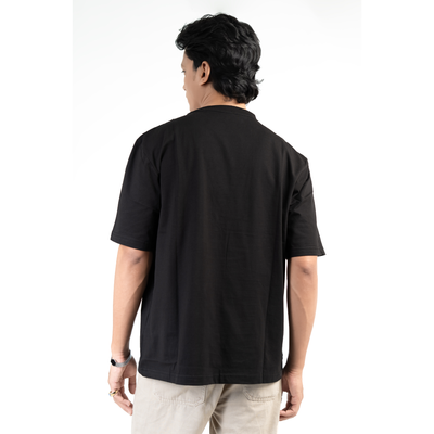 Svart Oversized T-shirt i Bomull