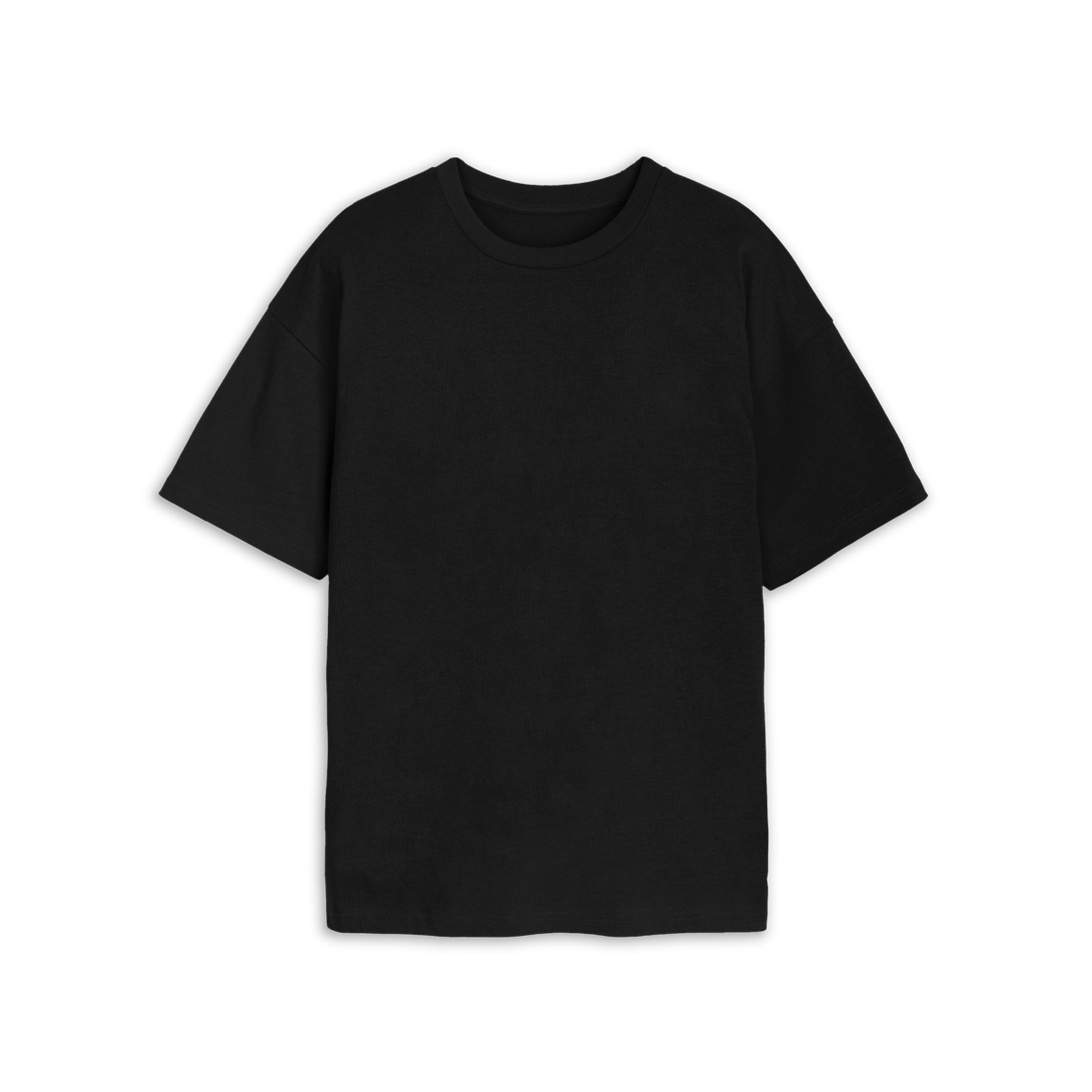 Svart Oversized T-shirt i Bomull