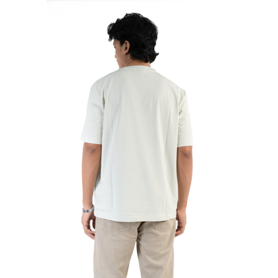 Vit Oversized T-shirt i Bomull