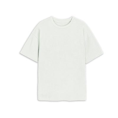 Vit Oversized T-shirt i Bomull